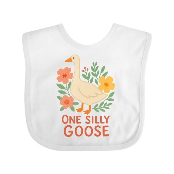 Inktastic One Silly Goose Cute Animal Design Boys or Girls Baby Bib