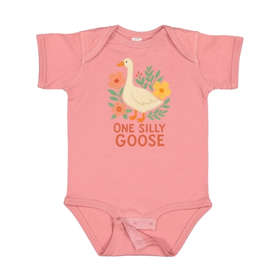 Inktastic One Silly Goose Cute Animal Design Boys or Girls Baby Bodysuit