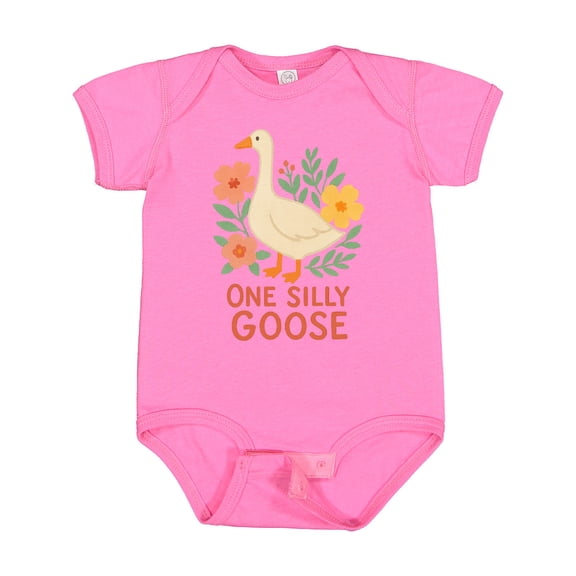 Inktastic One Silly Goose Cute Animal Design Boys or Girls Baby Bodysuit