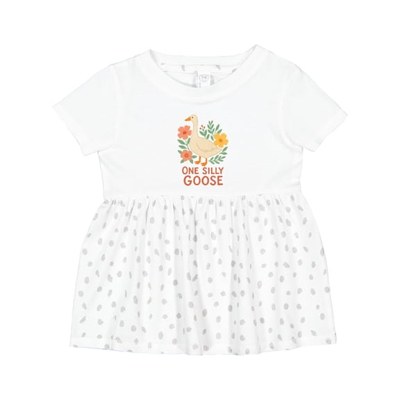 Inktastic One Silly Goose Cute Animal Design Girls Baby Dress
