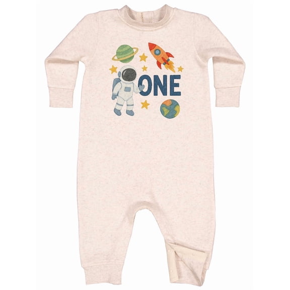 Inktastic One Space Birthday Baby Fleece Romper