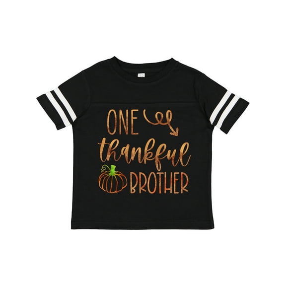 Inktastic One Thankful Brother Thanksgiving Design with Pumpkin Boys Toddler T-Shirt