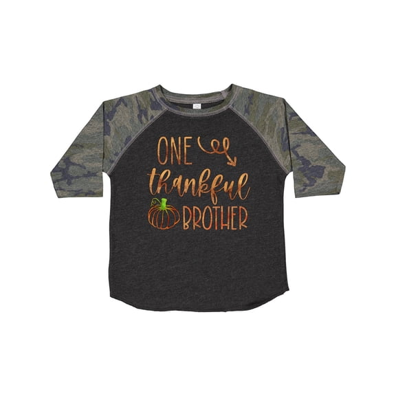 Inktastic One Thankful Brother Thanksgiving Design with Pumpkin Boys Toddler T-Shirt