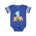 thumbnail image 1 of Inktastic One Years Old with Woodland Animals Boys or Girls Baby Bodysuit, 1 of 5