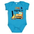 thumbnail image 1 of Inktastic One and Digging It Bulldozer 1st Birthday Boys or Girls Baby Bodysuit, 1 of 5
