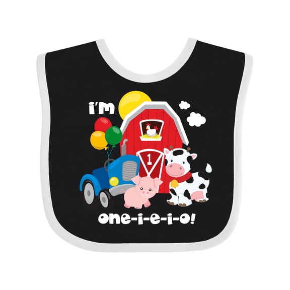 Inktastic One-i-e-i-o 1st Birthday Boys or Girls Baby Bib
