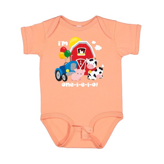 Inktastic One-i-e-i-o 1st Birthday Boys or Girls Baby Bodysuit