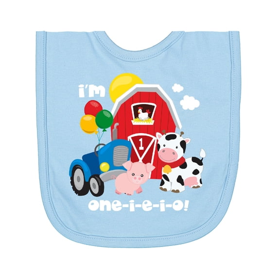 Inktastic One-i-e-i-o 1st Birthday Newborn Bib
