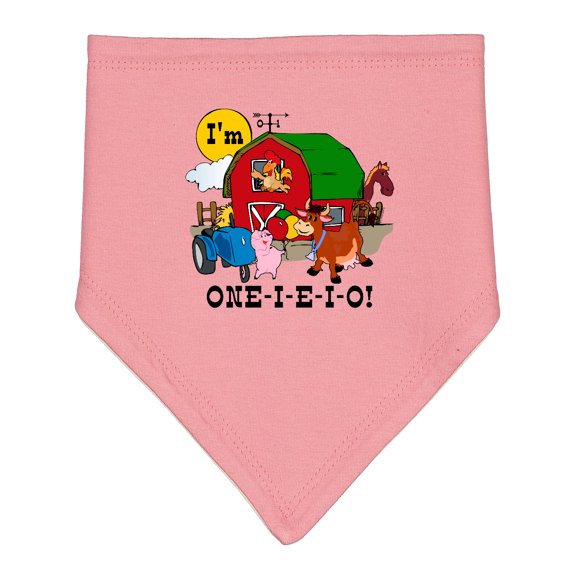 Inktastic One-i-e-i-o Baby Bandana Bib