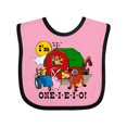 thumbnail image 1 of Inktastic One-i-e-i-o Boys or Girls Baby Bib, 1 of 4