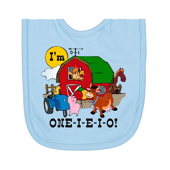 Inktastic One-i-e-i-o Newborn Bib