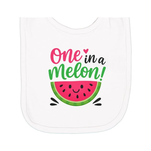 Inktastic One in a Melon Watermelon Graphic Newborn Bib