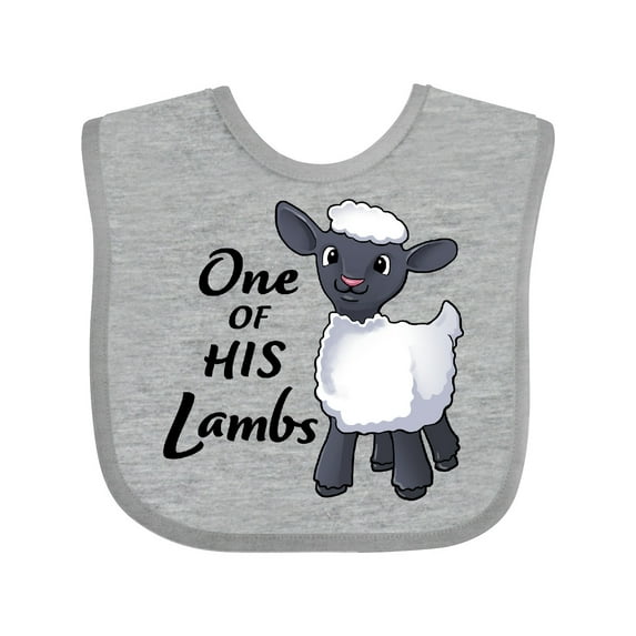 Inktastic One of His Lambs Easter Sheep Boys or Girls Baby Bib