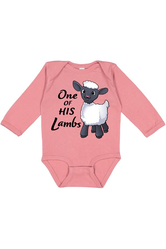 One of His Lambs Easter Sheep Boys or Girls Long Sleeve Baby Bodysuit