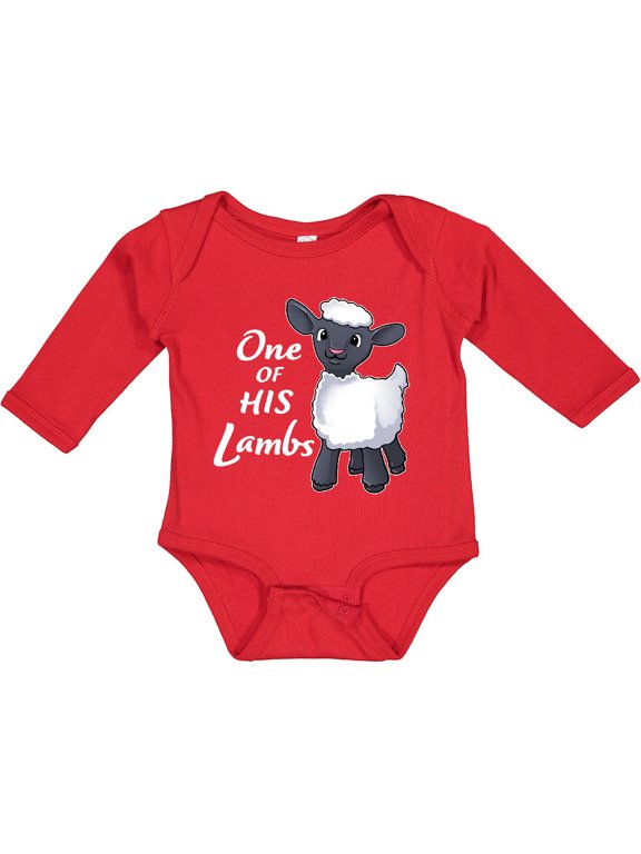 One of His Lambs- Easter sheep Boys or Girls Long Sleeve Baby Bodysuit