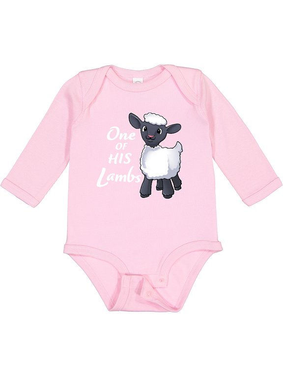 One of His Lambs- Easter sheep Boys or Girls Long Sleeve Baby Bodysuit