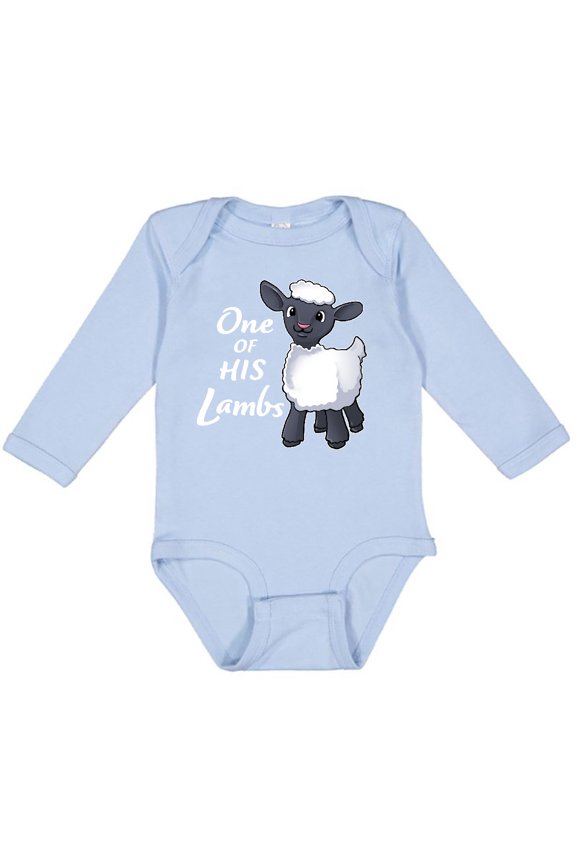 One of His Lambs- Easter sheep Boys or Girls Long Sleeve Baby Bodysuit