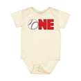 thumbnail image 1 of Inktastic One with Baseball Baby's First Birthday Boys or Girls Baby Bodysuit, 1 of 5