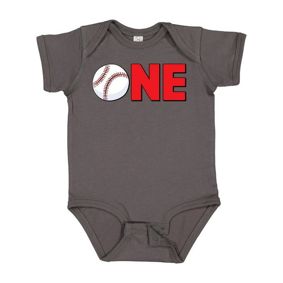 Inktastic One with Baseball Baby's First Birthday Boys or Girls Baby Bodysuit