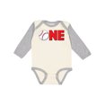 thumbnail image 1 of Inktastic One with Baseball Baby's First Birthday Boys or Girls Long Sleeve Baby Bodysuit, 1 of 5