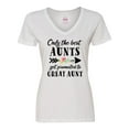 thumbnail image 1 of Inktastic Only the Best Aunts Get Promoted to Great Aunt Women's V-Neck T-Shirt, 1 of 5