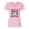 thumbnail image 1 of Inktastic Only the Best Aunts Get Promoted to Great Aunt Women's V-Neck T-Shirt, 1 of 5