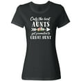 thumbnail image 1 of Inktastic Only the Best Aunts Get Promoted to Great Aunt with Flowers Women's T-Shirt, 1 of 5