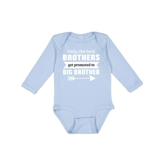 Inktastic Only the Best Brothers Get Promoted to Big Brother Boys or Girls Long Sleeve Baby Bodysuit