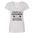thumbnail image 1 of Inktastic Only the Best Grandmas Get Promoted to Great Grandma Women's V-Neck T-Shirt, 1 of 5