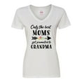 thumbnail image 1 of Inktastic Only the Best Moms Get Promoted to Grandma Women's V-Neck T-Shirt, 1 of 5