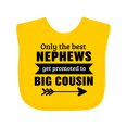 thumbnail image 1 of Inktastic Only the Best Nephews Get Promoted to Big Cousin Boys or Girls Baby Bib, 1 of 4
