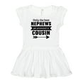 thumbnail image 1 of Inktastic Only the Best Nephews Get Promoted to Cousin Girls Baby Dress, 1 of 5