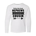 thumbnail image 1 of Inktastic Only the Best Nephews Get Promoted to Cousin Long Sleeve Youth T-Shirt, 1 of 5