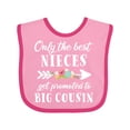 thumbnail image 1 of Inktastic Only the Best Nieces Get Promoted to Big Cousin Boys or Girls Baby Bib, 1 of 4