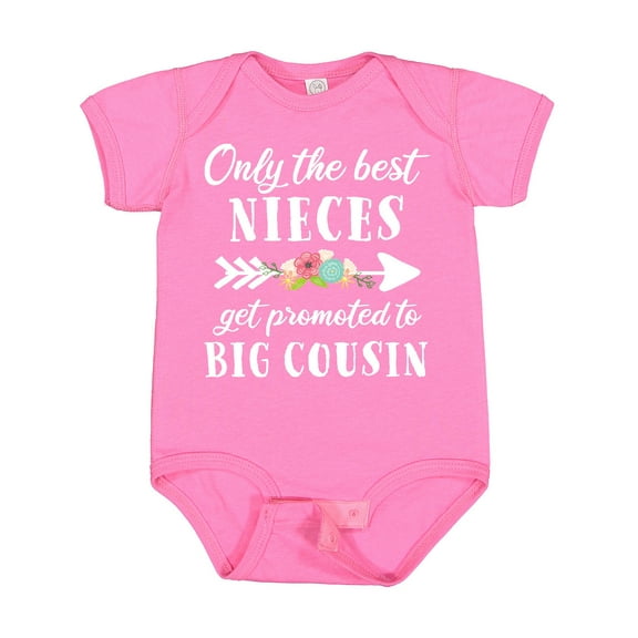 Inktastic Only the Best Nieces Get Promoted to Big Cousin Boys or Girls Baby Bodysuit