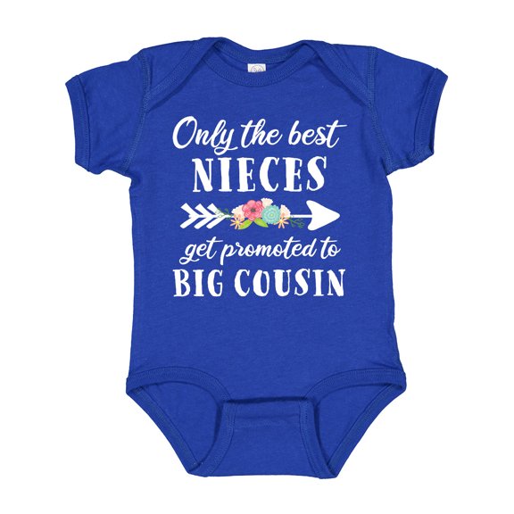 Inktastic Only the Best Nieces Get Promoted to Big Cousin Boys or Girls Baby Bodysuit