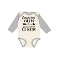 thumbnail image 1 of Inktastic Only the Best Nieces Get Promoted to Big Cousin Boys or Girls Long Sleeve Baby Bodysuit, 1 of 5