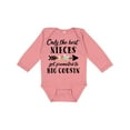 thumbnail image 1 of Inktastic Only the Best Nieces Get Promoted to Big Cousin Boys or Girls Long Sleeve Baby Bodysuit, 1 of 5