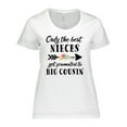 thumbnail image 1 of Inktastic Only the Best Nieces Get Promoted to Big Cousin Women's Plus Size T-Shirt, 1 of 5