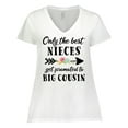 thumbnail image 1 of Inktastic Only the Best Nieces Get Promoted to Big Cousin Women's Plus Size V-Neck T-Shirt, 1 of 5