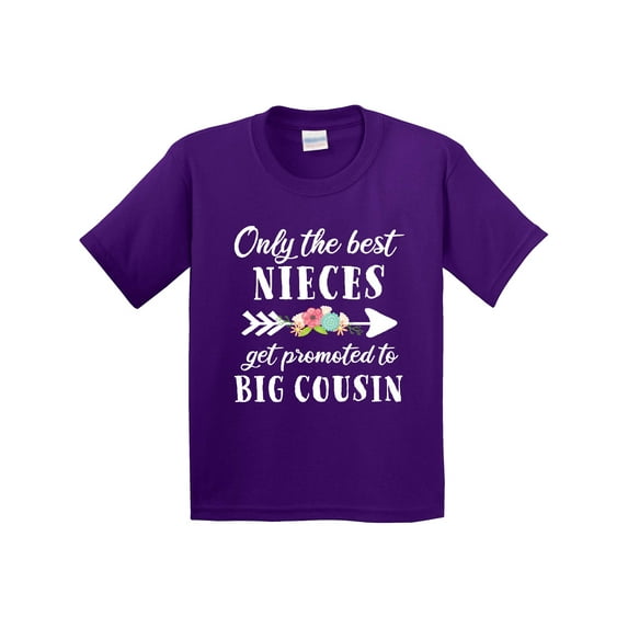 Inktastic Only the Best Nieces Get Promoted to Big Cousin Youth T-Shirt