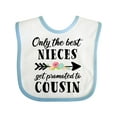 thumbnail image 1 of Inktastic Only the Best Nieces Get Promoted to Cousin Boys or Girls Baby Bib, 1 of 4