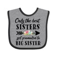 thumbnail image 1 of Inktastic Only the Best Sisters Get Promoted to Big Sister Boys or Girls Baby Bib, 1 of 4