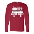 thumbnail image 1 of Inktastic Only the Best Uncles Get Promoted to Great Uncle Long Sleeve T-Shirt, 1 of 5