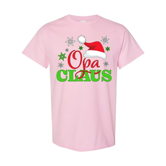 Inktastic Opa Claus with Christmas Santa Hat and Snowflakes T-Shirt