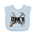 thumbnail image 1 of Inktastic Opa Little Helper Grandkid Boys Baby Bib, 1 of 4