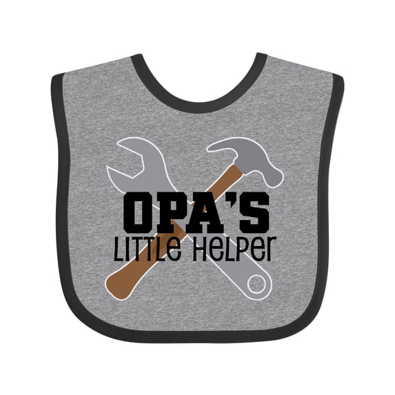 Inktastic Opa Little Helper Grandkid Boys Baby Bib