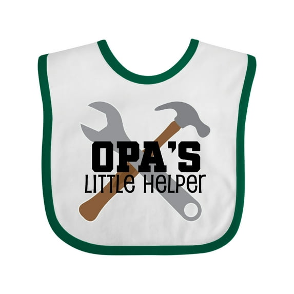 Inktastic Opa Little Helper Grandkid Boys Baby Bib