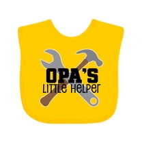 Inktastic Opa Little Helper Grandkid Boys Baby Bib