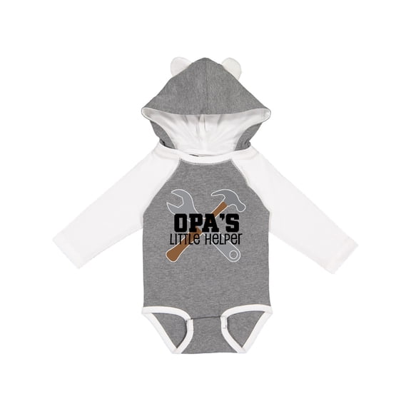 Inktastic Opa Little Helper Grandkid Boys Long Sleeve Baby Bodysuit